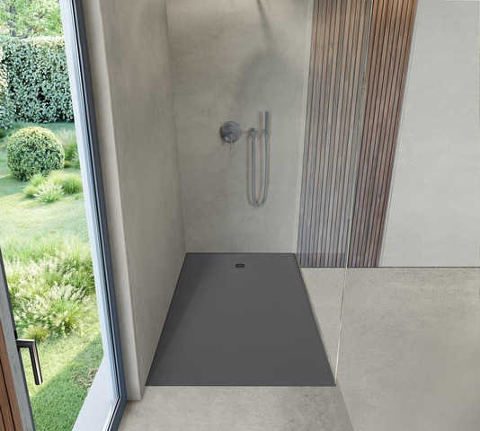 Duravit rechteck Duschwanne „Sustano“ 160 × 90 cm in Dunkelgrau Matt