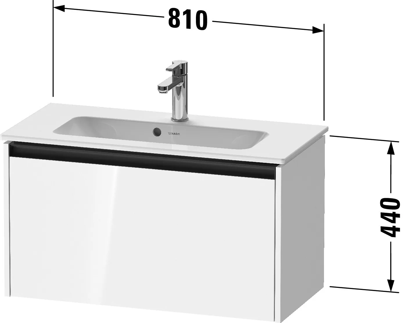Duravit Waschtischunterschrank wandhängend „Ketho.2“ 81 × 44 × 39 cm in Weiß Matt Duravit Waschtischunterschrank wandhängend „Ketho.2“ 81 × 44 × 39 cm in Weiß Matt