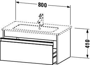 Duravit Waschtischunterschrank wandhängend „Ketho“ 80 × 41 × 47,5 cm Eiche Natur Duravit Waschtischunterschrank wandhängend „Ketho“ 80 × 41 × 47,5 cm Eiche Natur