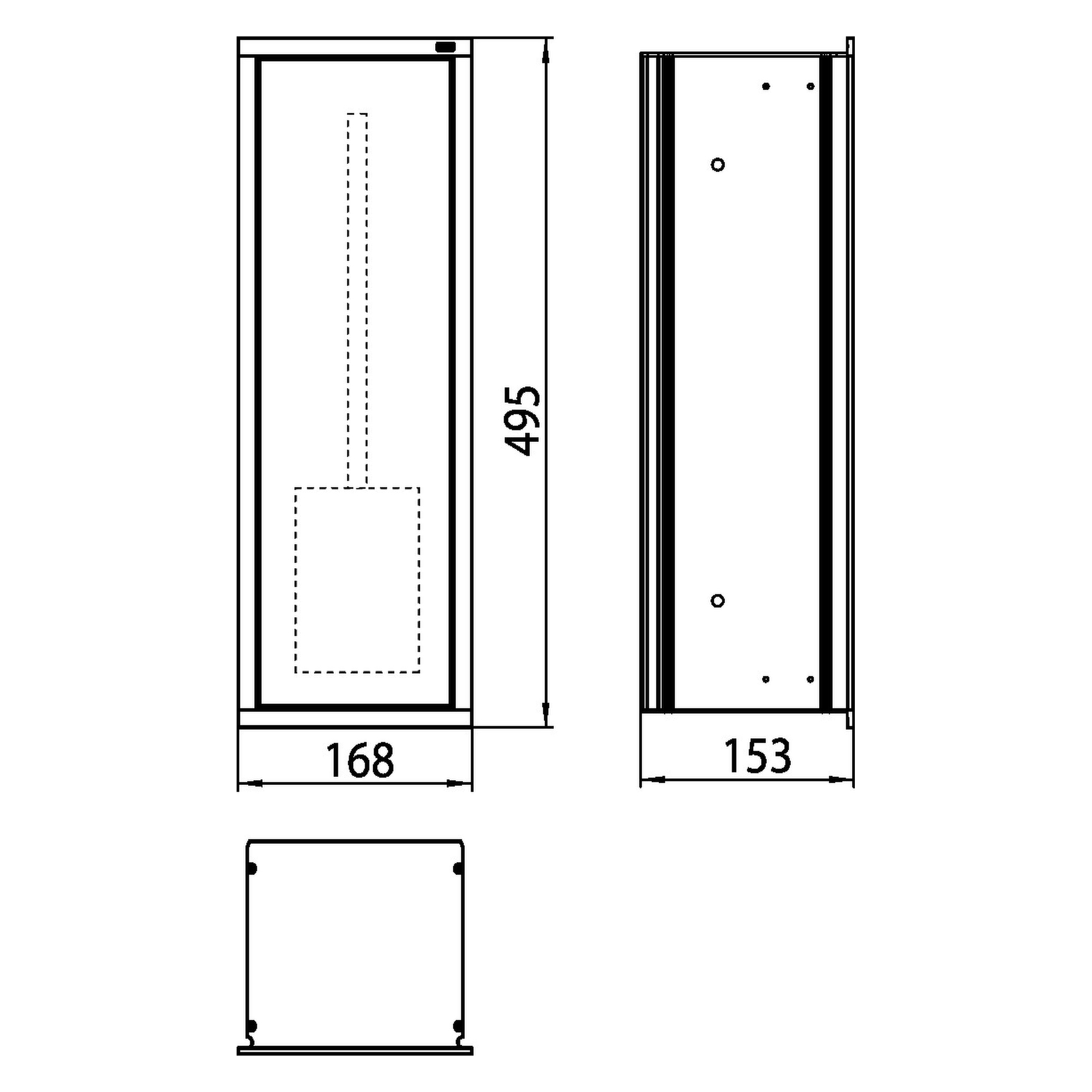 emco Toilettenbürstengarnitur-Modul „asis module 150“ 16,8 × 49,5 × 15,3 cm in chrom / schwarz