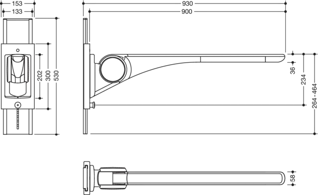 HEWI Stützklappgriff „Serie 802 LifeSystem“ HEWI Stützklappgriff „Serie 802 LifeSystem“