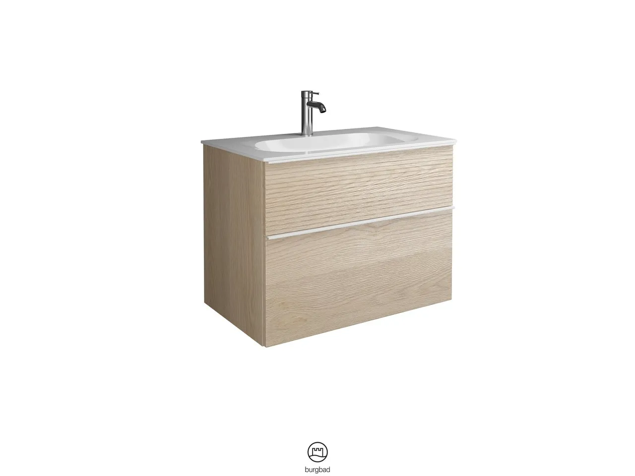 burgbad Badmöbelset „Fiumo“ Griff, Weiß Matt (230 mm), in Weiß Matt burgbad Badmöbelset „Fiumo“ Griff, Weiß Matt (230 mm), in Weiß Matt