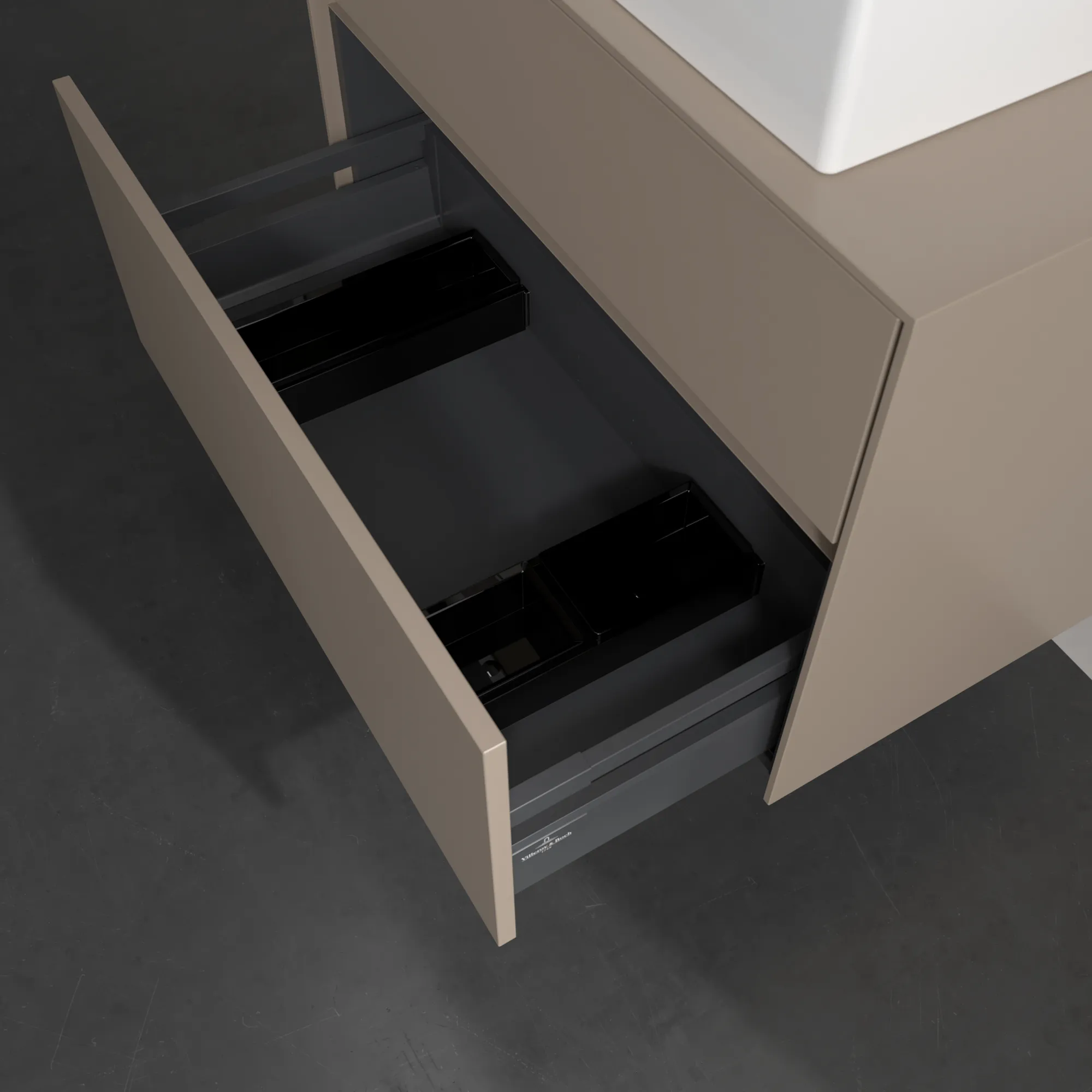 Villeroy & Boch Waschtischunterschrank „Collaro“ 800 × 548 × 500 mm Taupe, ohne Beleuchtung, für Becken mittig Villeroy & Boch Waschtischunterschrank „Collaro“ 800 × 548 × 500 mm Taupe, ohne Beleuchtung, für Becken mittig