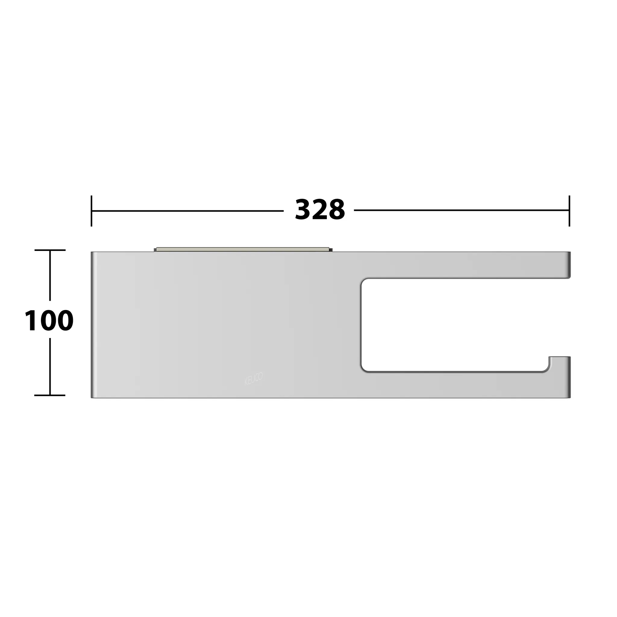 Edition 400 11573170000 Toilettenpapierhalter mit Abdeckung rund/eckig silber-eloxiert