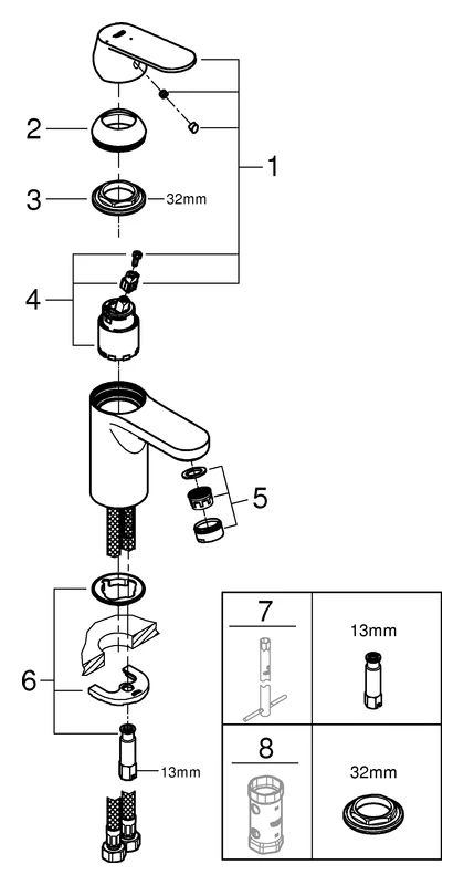 Einhand-Waschtischbatterie Eurosmart Cosmopolitan 23376, S-Size, Einlochmontage, glatter Körper, Energie-Spar-Funktion Mittelstellung kalt, chrom Einhand-Waschtischbatterie Eurosmart Cosmopolitan 23376, S-Size, Einlochmontage, glatter Körper, Energie-Spar-Funktion Mittelstellung kalt, chrom