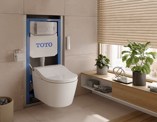 Toto Vorwand-/Einbauelement für Toilette für WASHLET mit automatischer Spülung und Verbindungskabel zum Washlet 1120 × 500 × 120 mm in