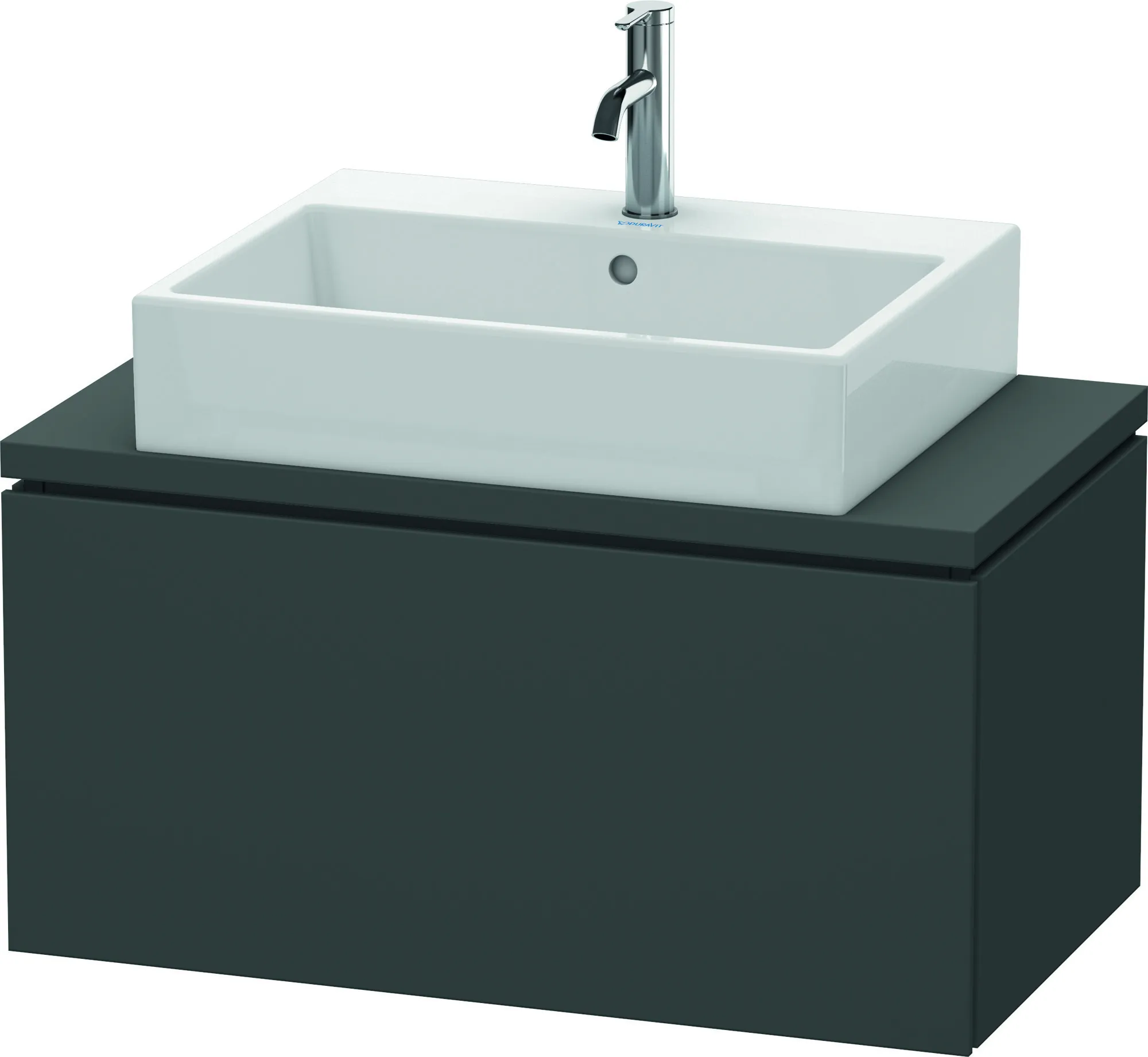 Duravit Waschtischunterschrank wandhängend „L-Cube“ 82 × 40 × 47,7 cm Graphit Matt