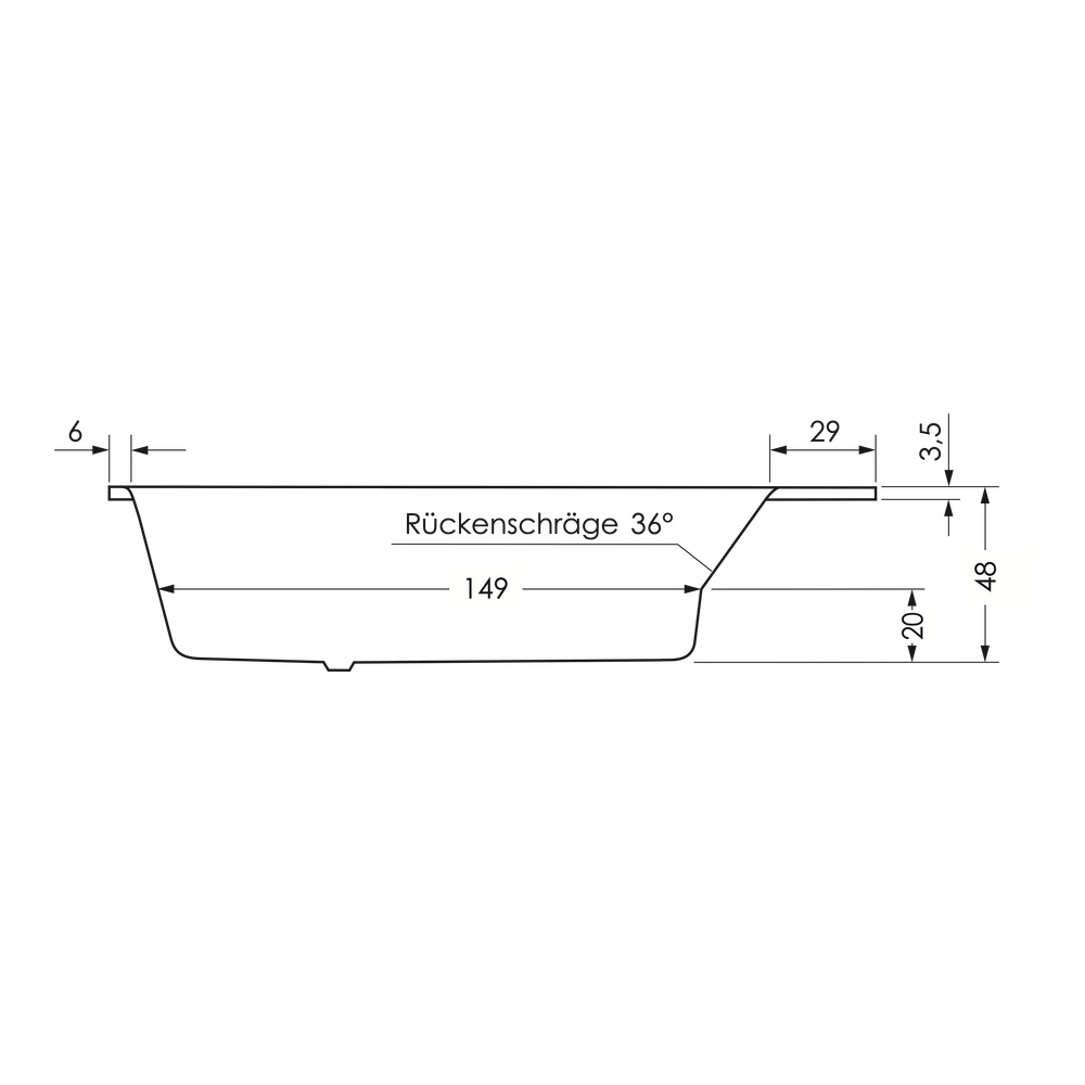 repaBAD Badewanne „Monaco“ sonderform 2100 × 840 mm in Weiß repaBAD Badewanne „Monaco“ sonderform 2100 × 840 mm in Weiß