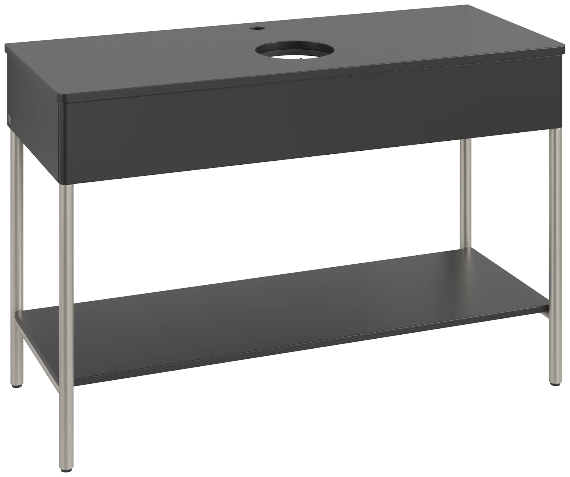 Villeroy & Boch Waschbeckenunterschrank Artis K65050, 1200x782x500 mm, Black Matt Lacquer, mit Metallgestell und Push-to-open Funktion