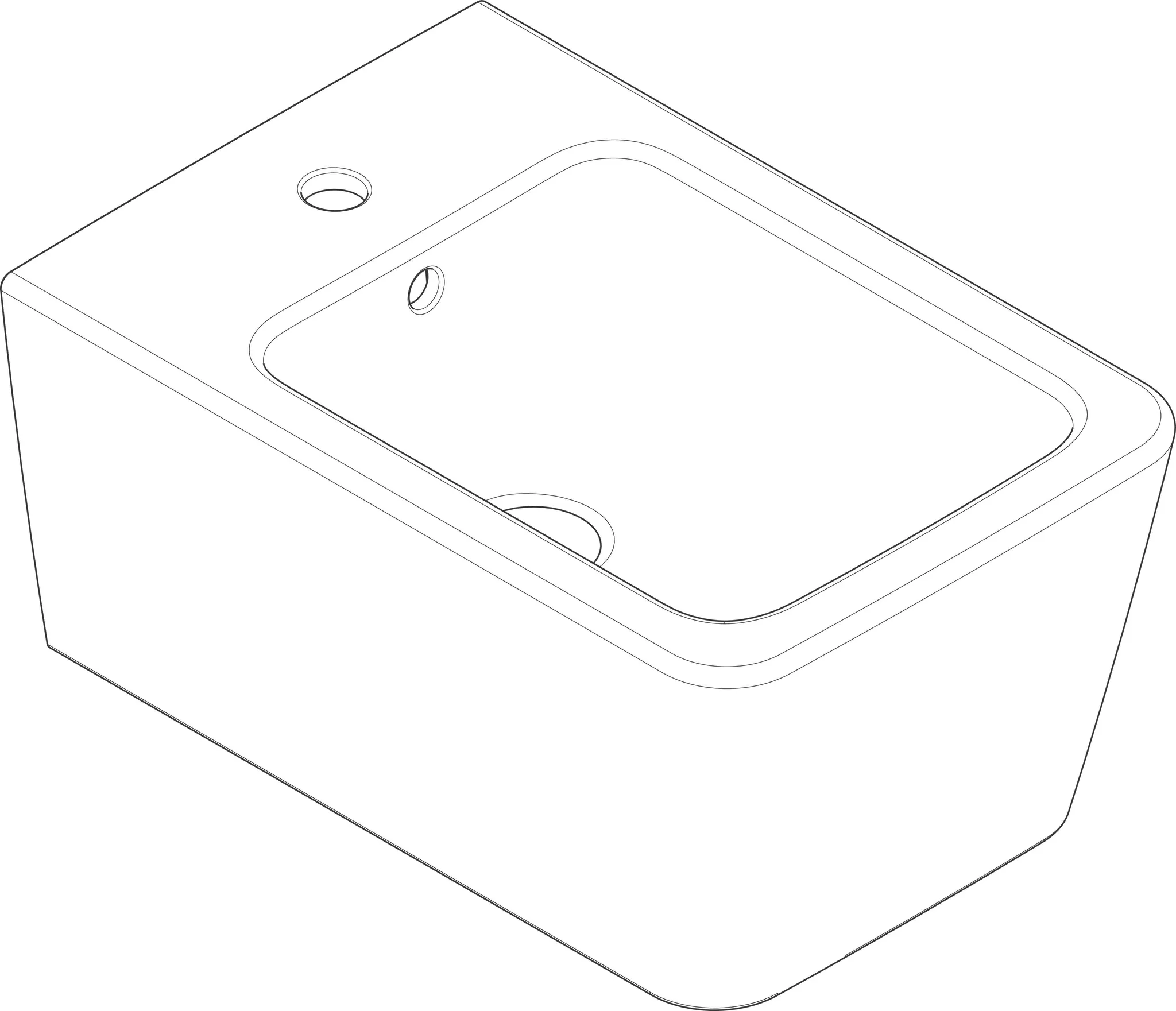 Hansgrohe Bidet „EluPura Q“, Befestigung verdeckt in Weiß Hansgrohe Bidet „EluPura Q“, Befestigung verdeckt in Weiß