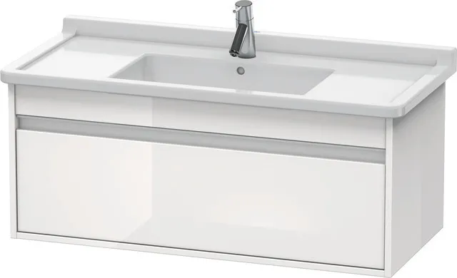 Duravit Waschtischunterschrank wandhängend „Ketho“ 100 × 41 × 45,5 cm Weiß Hochglanz Duravit Waschtischunterschrank wandhängend „Ketho“ 100 × 41 × 45,5 cm Weiß Hochglanz