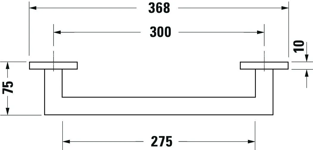 Duravit Badewannengriff „Karree“ in chrom Duravit Badewannengriff „Karree“ in chrom