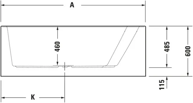 Duravit Badewanne „Paiova“ vorwand sonderform 170 × 130 cm, rechts