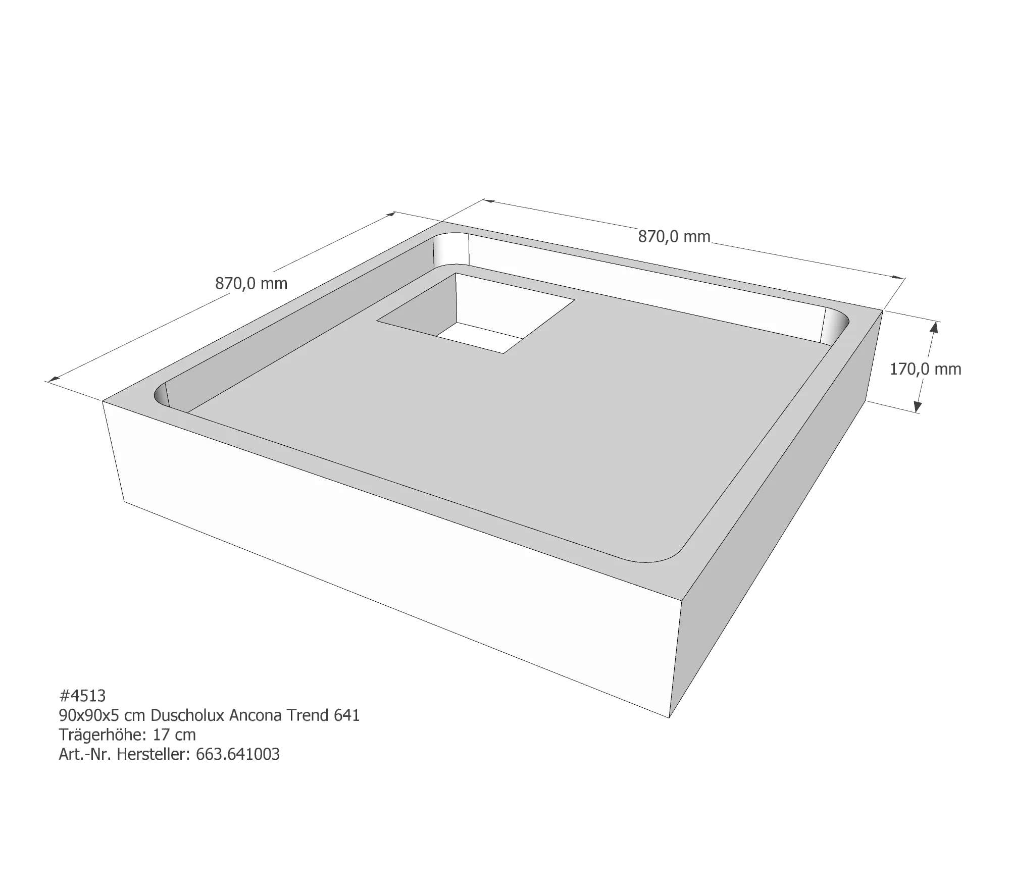 Duschwannenträger für Duscholux Ancona Trend 641 90 × 90 × 5 cm Duschwannenträger für Duscholux Ancona Trend 641 90 × 90 × 5 cm