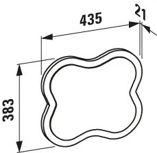 Laufen Blumenspiegel FLORAKIDS 440x496x19, Chinarot Laufen Blumenspiegel FLORAKIDS 440x496x19, Chinarot
