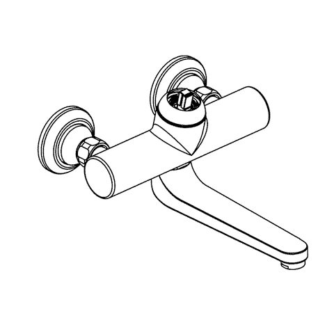 PROVITA Wandarmatur-EHM DN 15 ohne Hebel, Ausladung 255 mm chrom