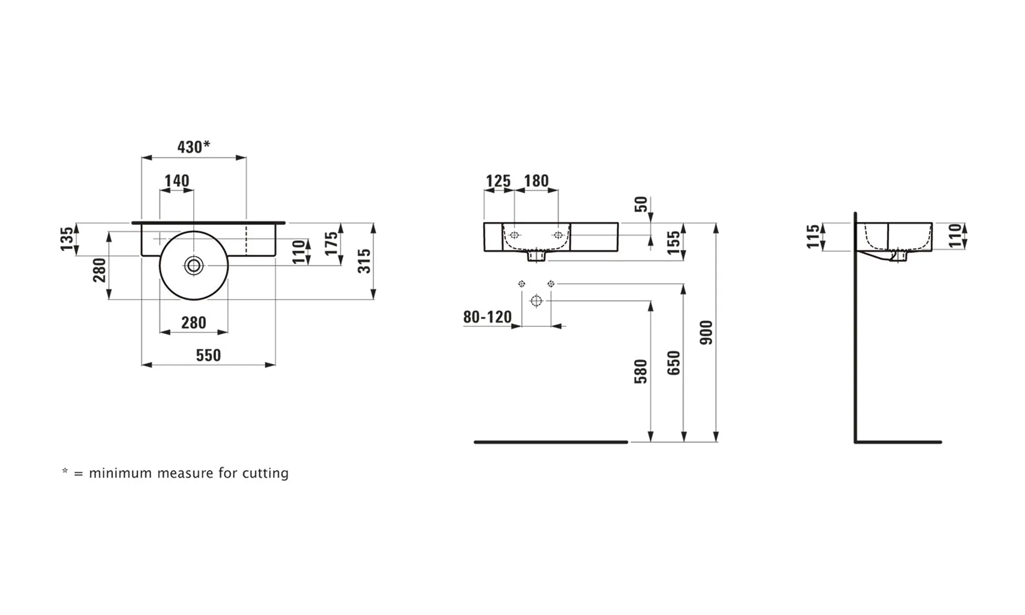 Waschbecken „VAL“ in Weiß Waschbecken „VAL“ in Weiß
