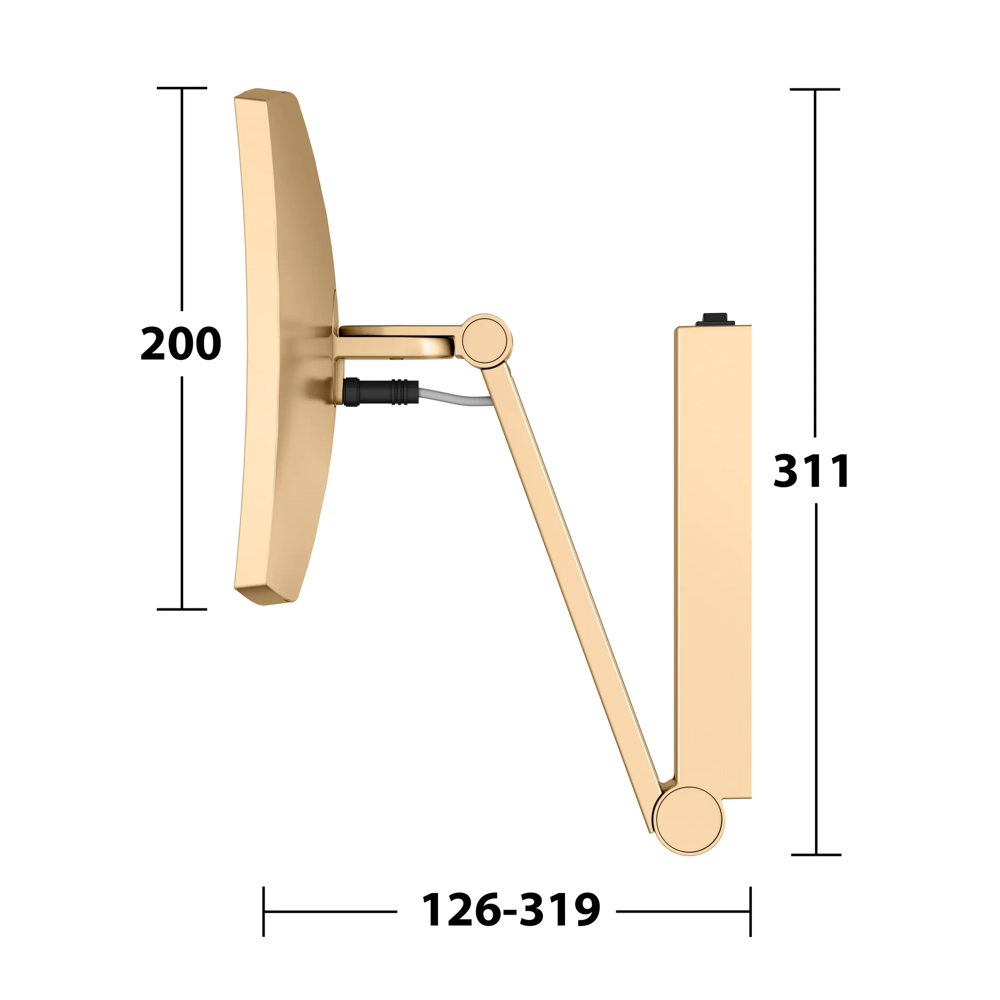 KEUCO Kosmetikspiegel iLook_move beleuchtet mit Wippschalter Wandmodell, eckig/beleuchtet mit Wippschalter Messing gebürstet KEUCO Kosmetikspiegel iLook_move beleuchtet mit Wippschalter Wandmodell, eckig/beleuchtet mit Wippschalter Messing gebürstet