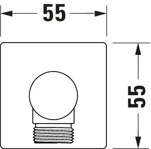 Duravit Wandanschlussbogen Brausen und Zubehör Ersatzteil, Schwarz Matt, Maße 55x102 Eck. Duravit Wandanschlussbogen Brausen und Zubehör Ersatzteil, Schwarz Matt, Maße 55x102 Eck.