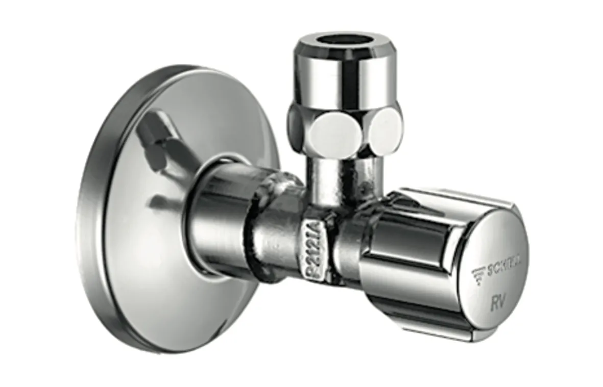 Eckventil mit Regulierfunktion COMFORT, doppelter Rückflussverhinderer RV (EN 1717: ED), COMFORT-Griff, Schubrosette Ø 54 mm, DN 15 G 1/2 AG mit ASAG easy, Ø 10 mm (DN 10 G 3/8 AG), chrom Eckventil mit Regulierfunktion COMFORT, doppelter Rückflussverhinderer RV (EN 1717: ED), COMFORT-Griff, Schubrosette Ø 54 mm, DN 15 G 1/2 AG mit ASAG easy, Ø 10 mm (DN 10 G 3/8 AG), chrom