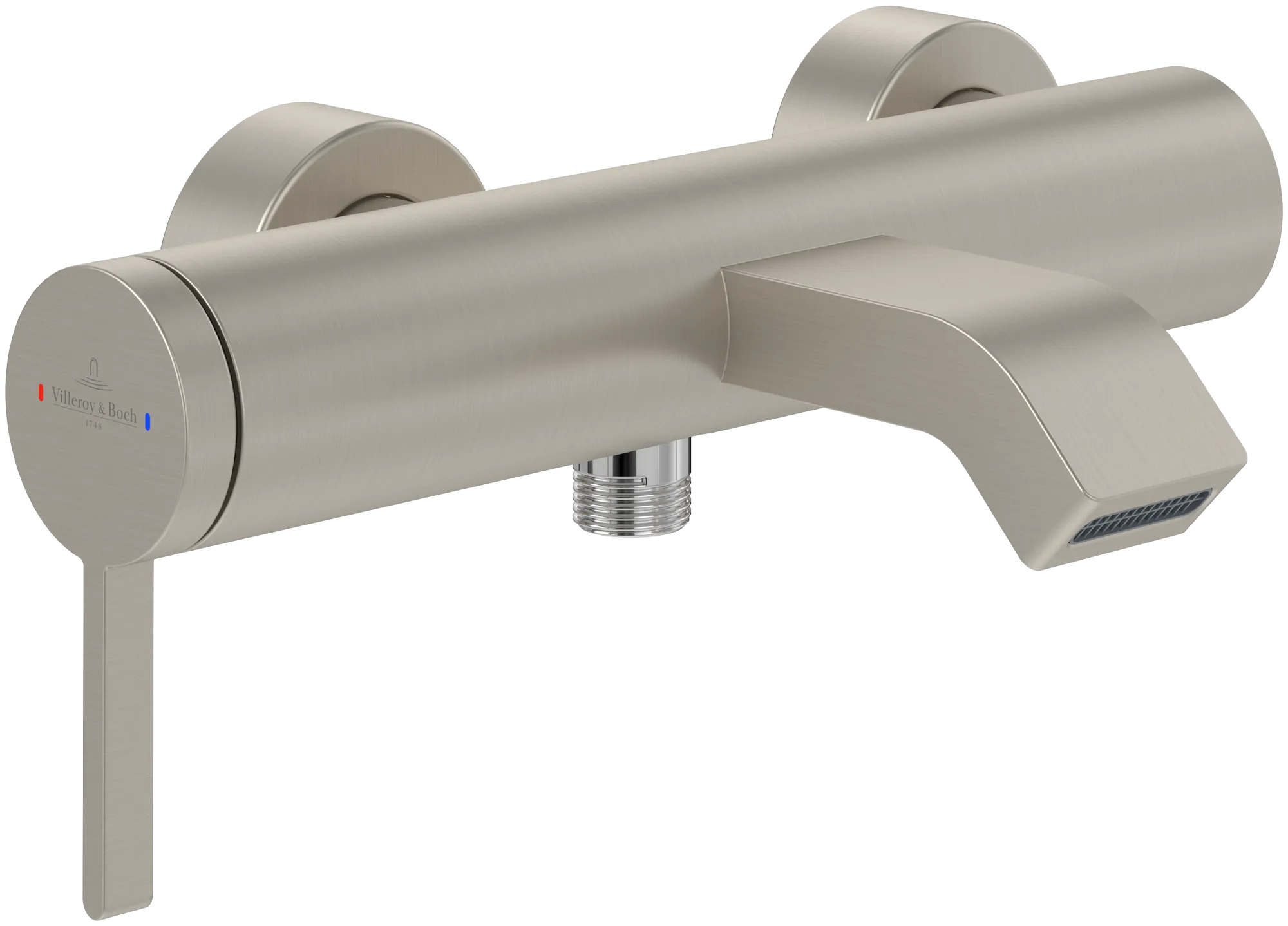 Villeroy & Boch Einhebel-Badewannenarmatur Dawn, Brushed Nickel Matt, 173 x 274 x 111 mm, Wandmontage Villeroy & Boch Einhebel-Badewannenarmatur Dawn, Brushed Nickel Matt, 173 x 274 x 111 mm, Wandmontage