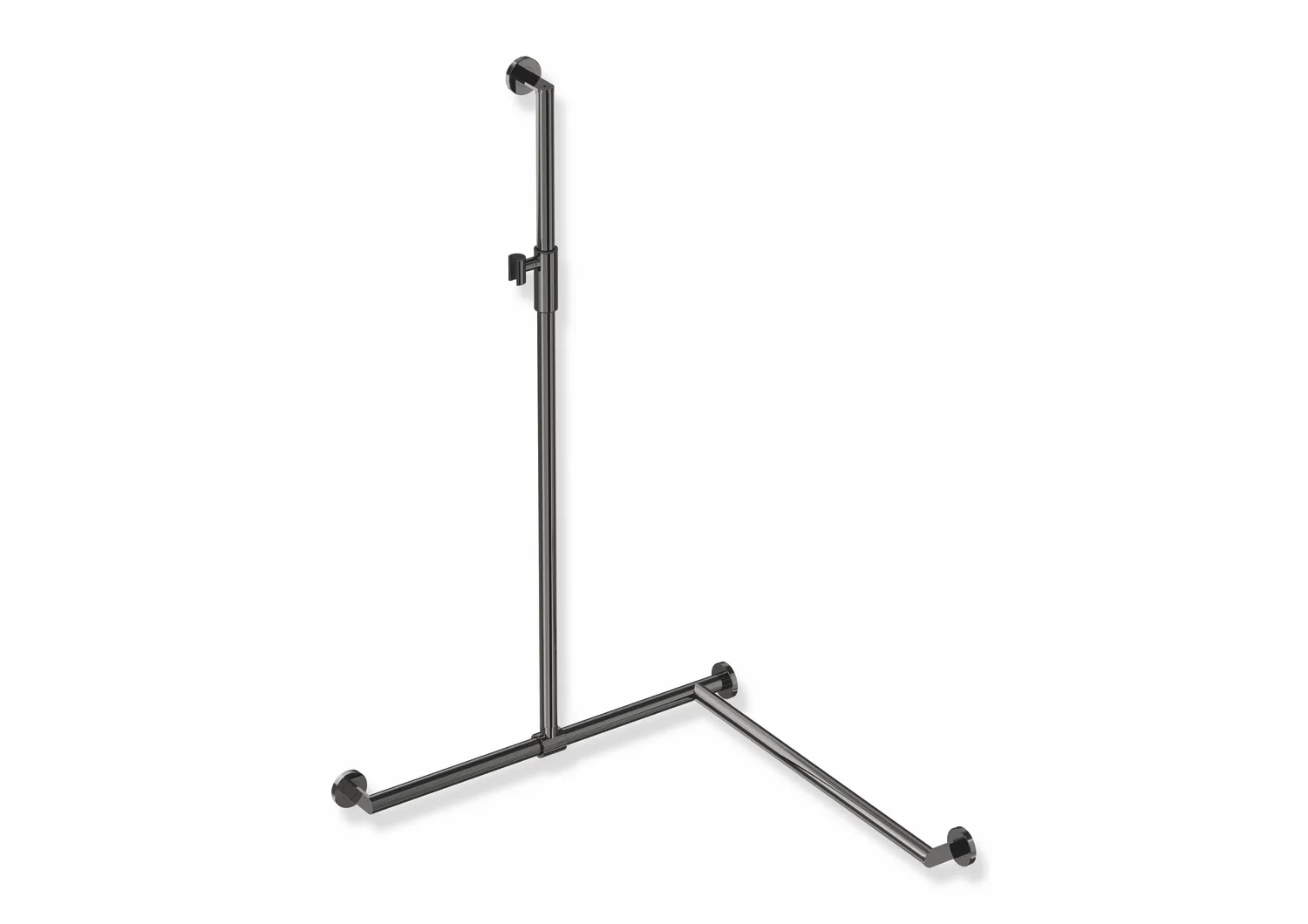 HEWI Duschhandlauf System 900 PG93, Edelstahl, PVD, schwarzchr glzd HEWI Duschhandlauf System 900 PG93, Edelstahl, PVD, schwarzchr glzd