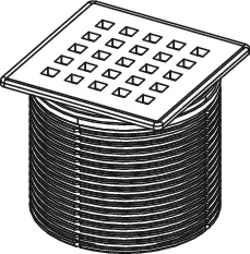 drainpoint S Rostrahmen Edelstahl, 100 mm, Designrost ″quadratum″ drainpoint S Rostrahmen Edelstahl, 100 mm, Designrost ″quadratum″