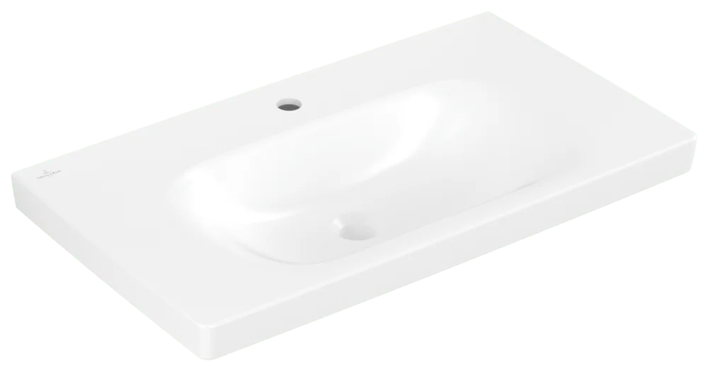 Villeroy & Boch Schrankwaschtisch Skyla, 800x460x160 mm, Stone White CeramicPlus, TitanCeram, matt, 3-Loch Armatur, Wandmontage Villeroy & Boch Schrankwaschtisch Skyla, 800x460x160 mm, Stone White CeramicPlus, TitanCeram, matt, 3-Loch Armatur, Wandmontage