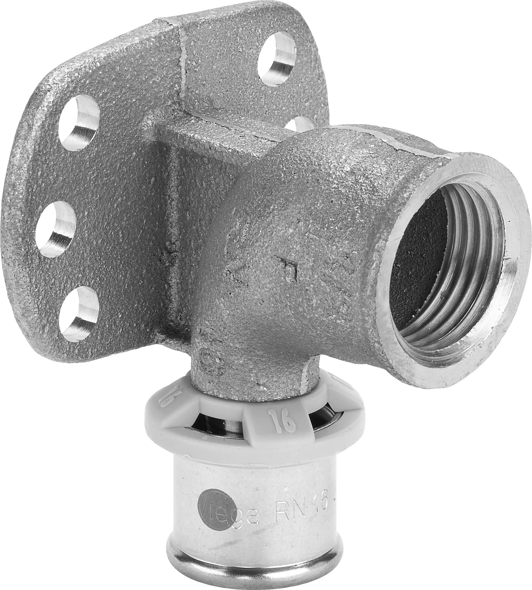 Viega „Sanfix P“ Wandscheibe mit 1 Muffe und Innengewinde 16 mm × 1/2″ Viega „Sanfix P“ Wandscheibe mit 1 Muffe und Innengewinde 16 mm × 1/2″