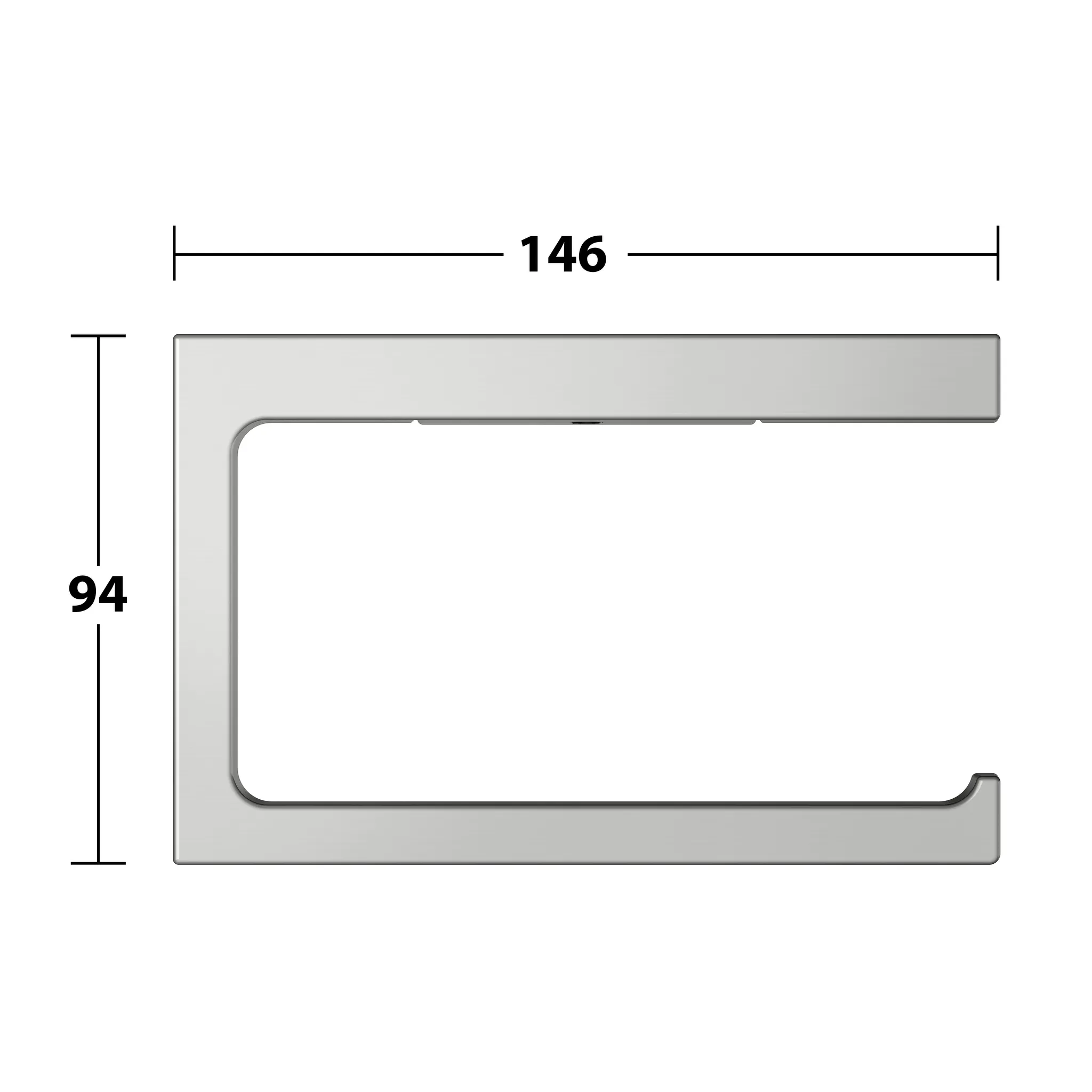 Edition 11 Toilettenpapierhalter Edelstahl-finish