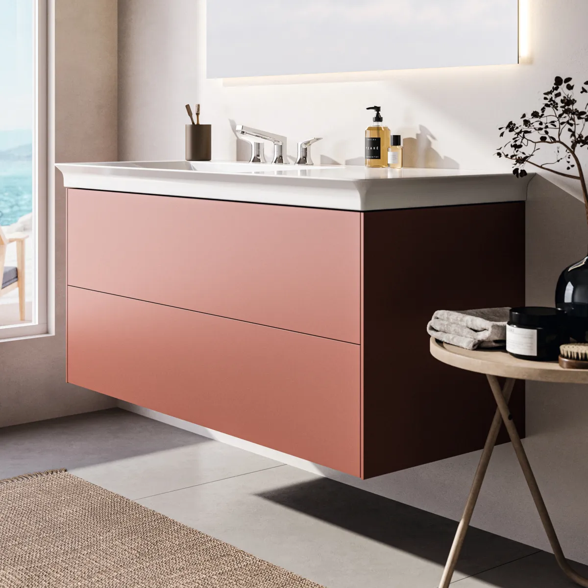 Ideal Standard Möbelwaschtischunterschrank Conca 1200x505mm 2 Auszüge Sunset matt