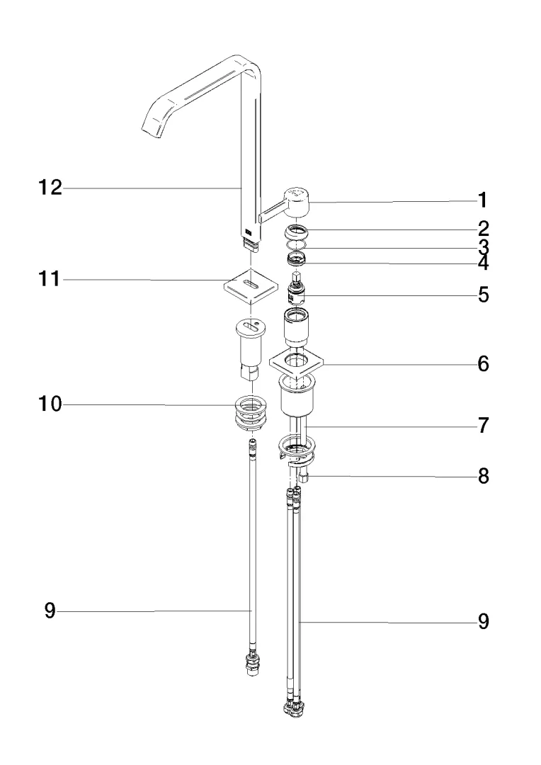 Waschtisch-Zweilochbatterie mit hohem Auslauf ohne Ablaufgarnitur IMO Chrom 29218671 Waschtisch-Zweilochbatterie mit hohem Auslauf ohne Ablaufgarnitur IMO Chrom 29218671