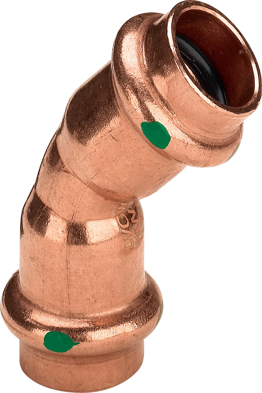 „Profipress“ 45°-Bogen mit 2 Muffen 42 mm „Profipress“ 45°-Bogen mit 2 Muffen 42 mm