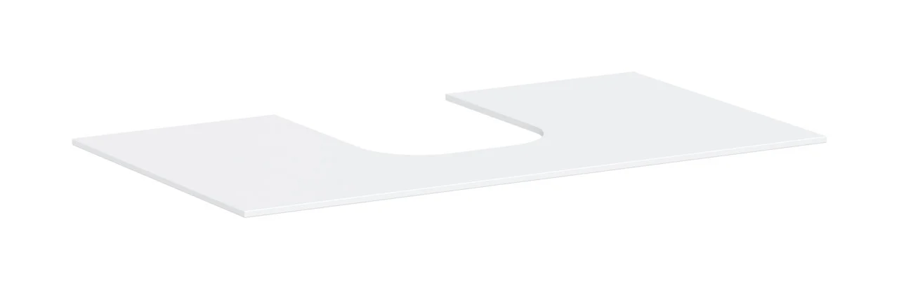 Hansgrohe Xevolos E Konsole, Mattweiß, 980 x 550 mm, mittiger Ausschnitt für Aufsatzwaschtisch, geschliffen