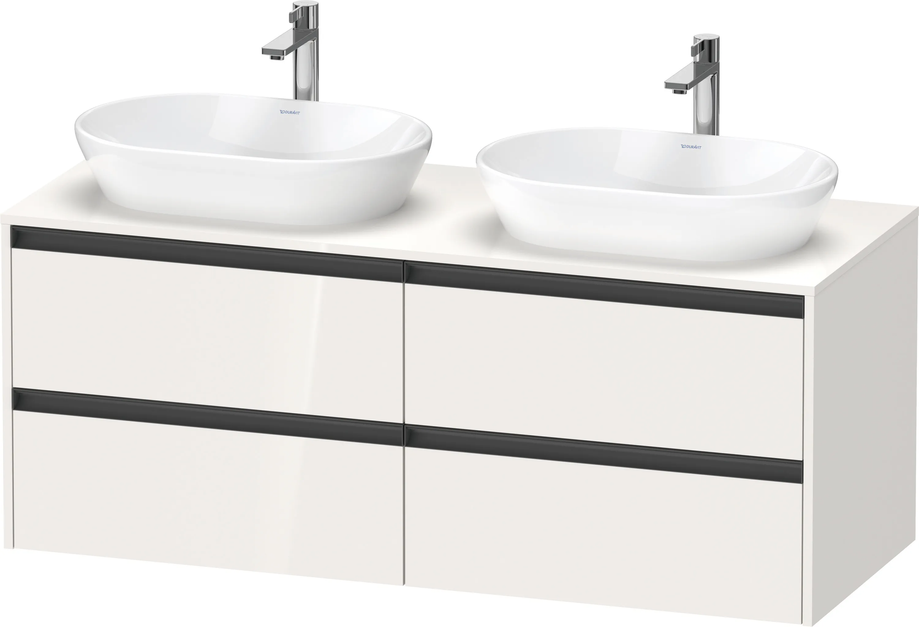 Duravit Waschtischunterschrank wandhängend „Ketho.2“ 140 × 56,8 × 55 cm in Weiß Hochglanz Duravit Waschtischunterschrank wandhängend „Ketho.2“ 140 × 56,8 × 55 cm in Weiß Hochglanz