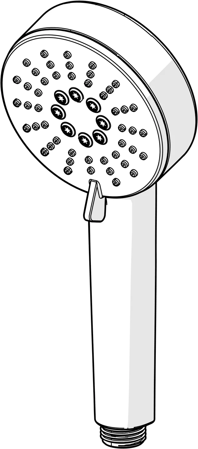 HansaBASIC Handbrause HansaBASIC 5562 3-strahlig Chrom