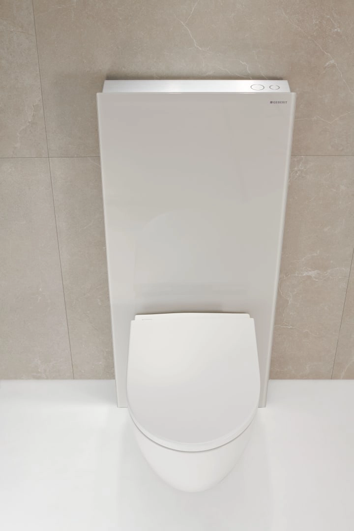 Monolith Plus Sanitärmodul für Wand-WC, 114 cm, Frontverkleidung aus Glas: Glas sand-grau, Aluminium Monolith Plus Sanitärmodul für Wand-WC, 114 cm, Frontverkleidung aus Glas: Glas sand-grau, Aluminium