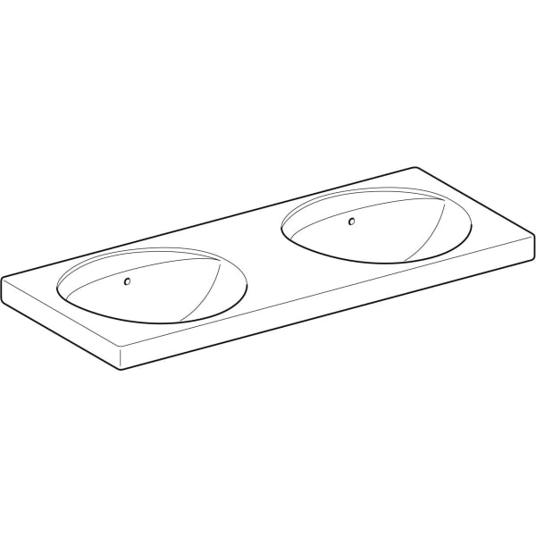 Wandwaschtisch „Preciosa“, rechteckig 130 × 55 cm Wandwaschtisch „Preciosa“, rechteckig 130 × 55 cm