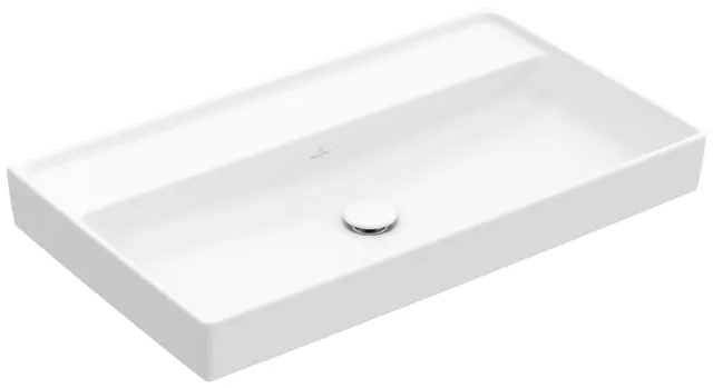 Villeroy & Boch Schrankwaschtisch aus TitanCeram „Collaro“ 800 × 465 × 160 mm, ohne Hahnlochbohrung in Stone White
