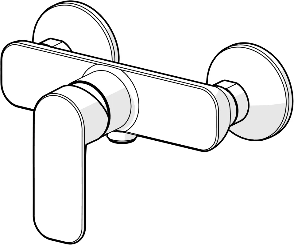HansaBASIC Duscharmatur Wandmontage Einhebelmischer Chrom DN15 HansaBASIC Duscharmatur Wandmontage Einhebelmischer Chrom DN15