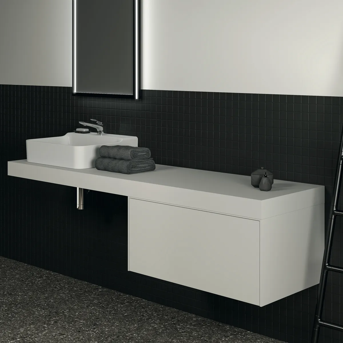 Ideal Standard Waschtischunterschrank „Conca“ 80 × 36 × 50,5 cm Weiß matt lackiert