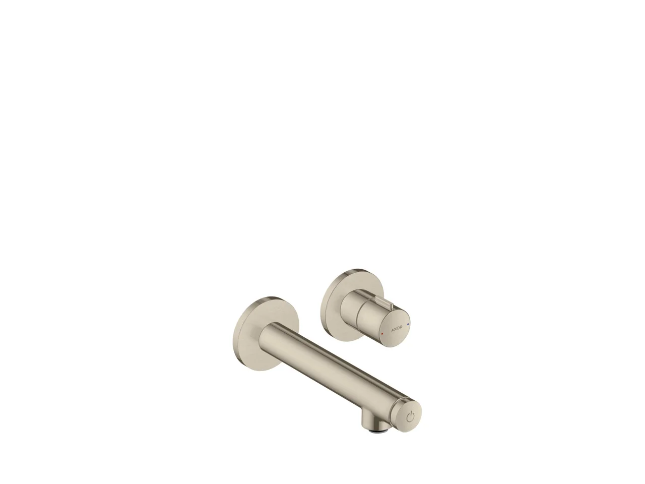Hansgrohe AXOR Uno Waschtischmischer Unterputz, Brushed Nickel, Ausladung 158 mm, Zylindergriff, Normalstrahl, max. Durchfluss 5 l/min