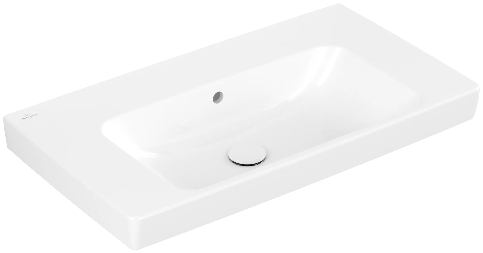 Villeroy & Boch Waschbecken „Architectura“ 800 × 455 × 165 mm, ohne Hahnlochbohrung, für Becken mittig
