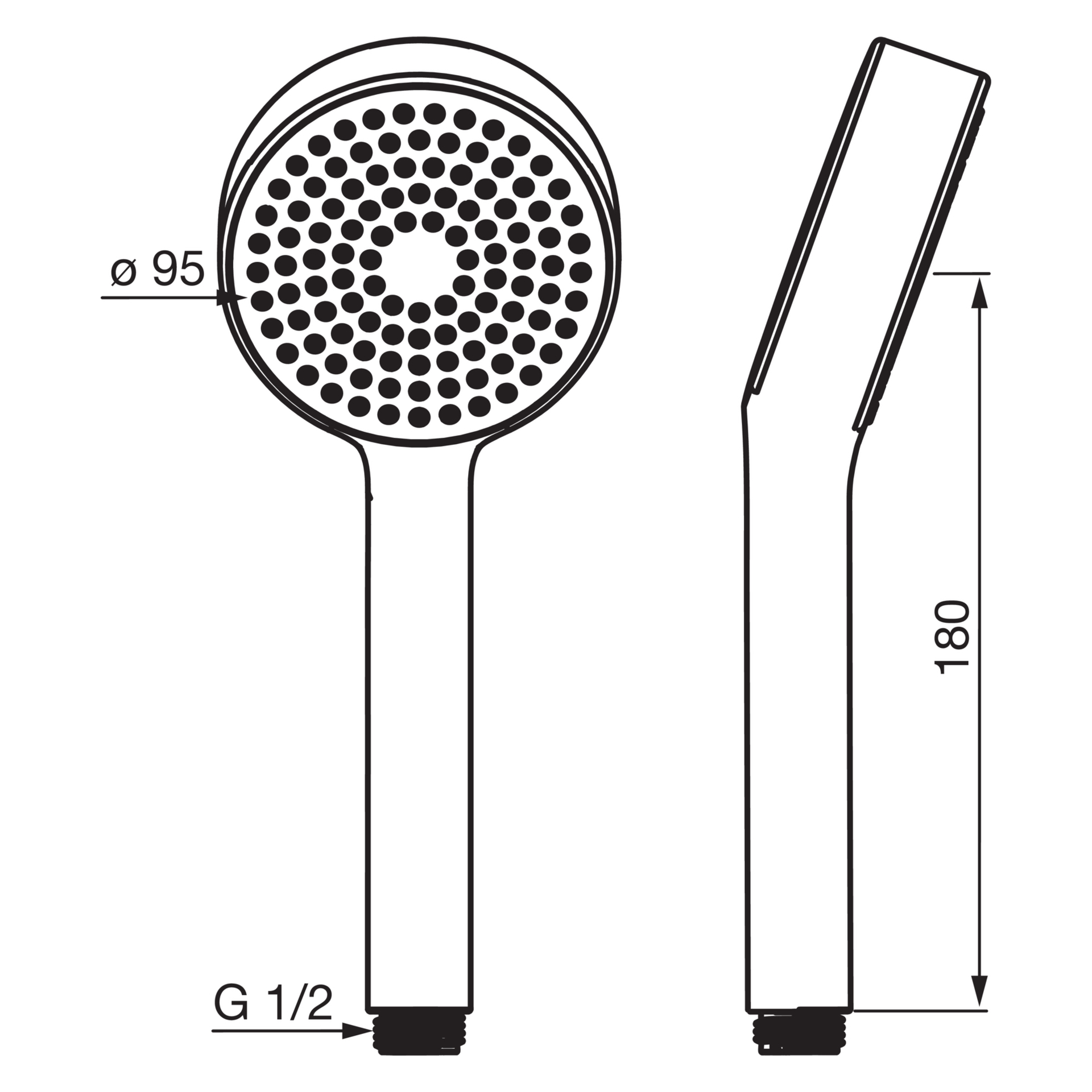 HA Handbrause HANSABASICJET 4461 1-strahlig ECO Chrom