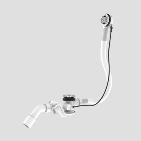 Sanit Ab- und Überlaufgarnitur für Badewannen Modell 35.331.00..0001 in Edelstahl (gebürstet)