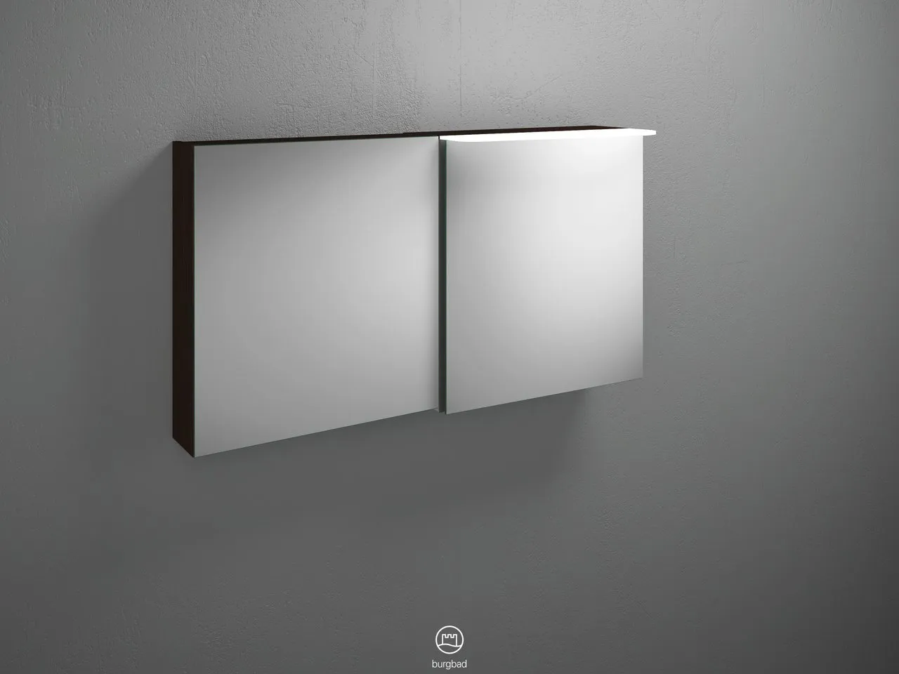 Burgbad Spiegelschrank Badu SFTV120, 310x1200x665 mm, LED-Aufsatzleuchte 4200 K, beidseitig verspiegelt Burgbad Spiegelschrank Badu SFTV120, 310x1200x665 mm, LED-Aufsatzleuchte 4200 K, beidseitig verspiegelt