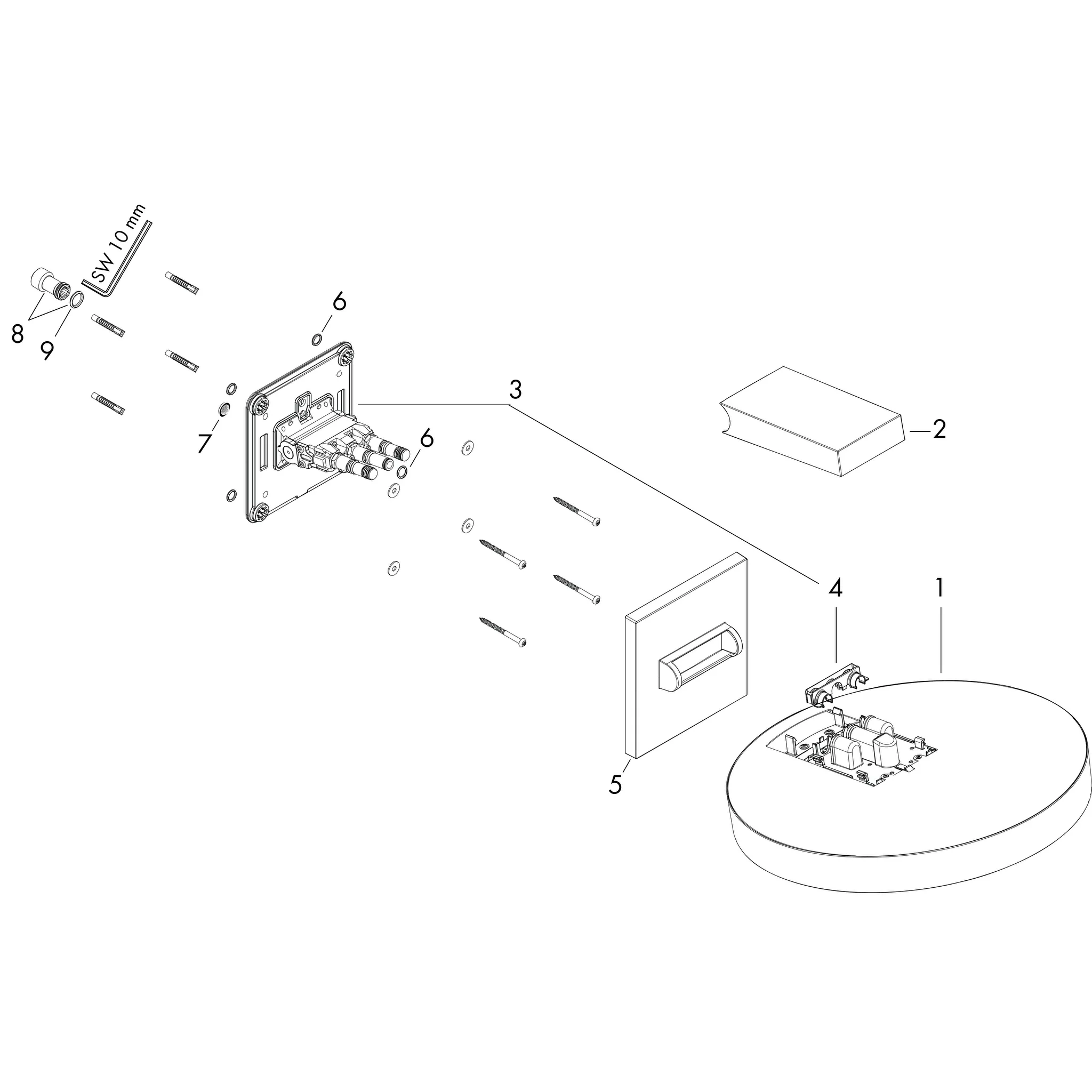 Kopfbrause Rainfinity 360 1jet Wandmontage chrom