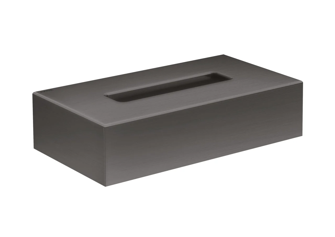 Hansgrohe AXOR Universal Circular Kosmetiktuchbox Brushed Black Chrome, Wandmontage, Schraubbefestigung, Metall/Kunststoff, verdeckte Befestigung, Bohrloch 6 mm, Bohrabstand 200 mm Hansgrohe AXOR Universal Circular Kosmetiktuchbox Brushed Black Chrome, Wandmontage, Schraubbefestigung, Metall/Kunststoff, verdeckte Befestigung, Bohrloch 6 mm, Bohrabstand 200 mm