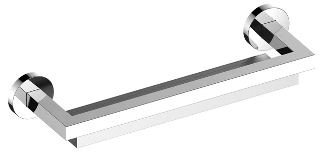 Edition 90 19059010000 Duschablage mit integriertem Glasabzieher 400 mm verchromt/Aluminium Edition 90 19059010000 Duschablage mit integriertem Glasabzieher 400 mm verchromt/Aluminium
