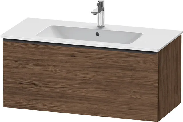 Duravit Waschtischunterschrank wandhängend „D-Neo“ 101 × 44 × 46,2 cm in Nussbaum Dunkel